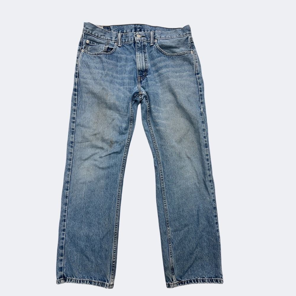 Levis 559 Jeans Men 34x30 Blue Relaxed Straight Cotton‎ Broken In Denim Fading